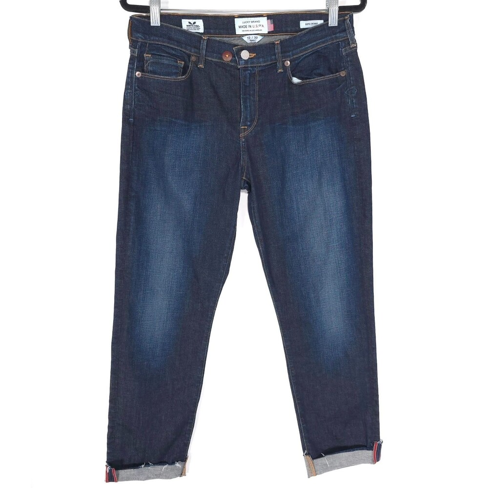 LUCKY BRAND Jeans Ankle 10/30 SOFIA SKINNY Handcrafted White Oak Cone USA MADE